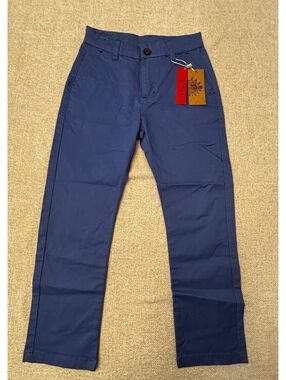 Kids 1234 Boys Chino Pants Blue US Size 7-8 130cm